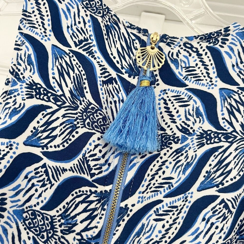 Lilly Pulitzer Womens Blue Mermaids Tail Kelby Stretch Shift Dress Size 00 - Picture 5 of 8